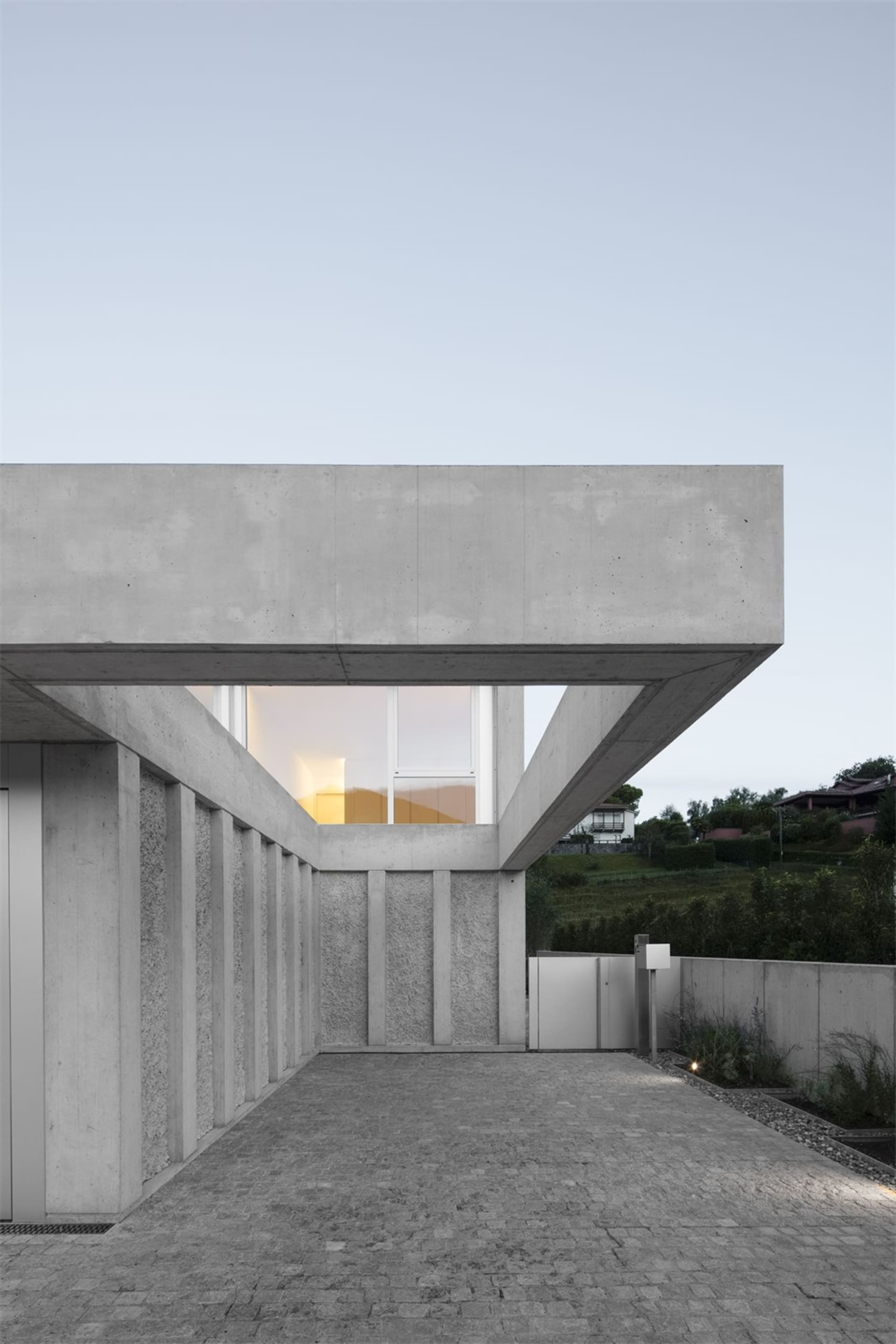 A modern building constructed with concrete materials.