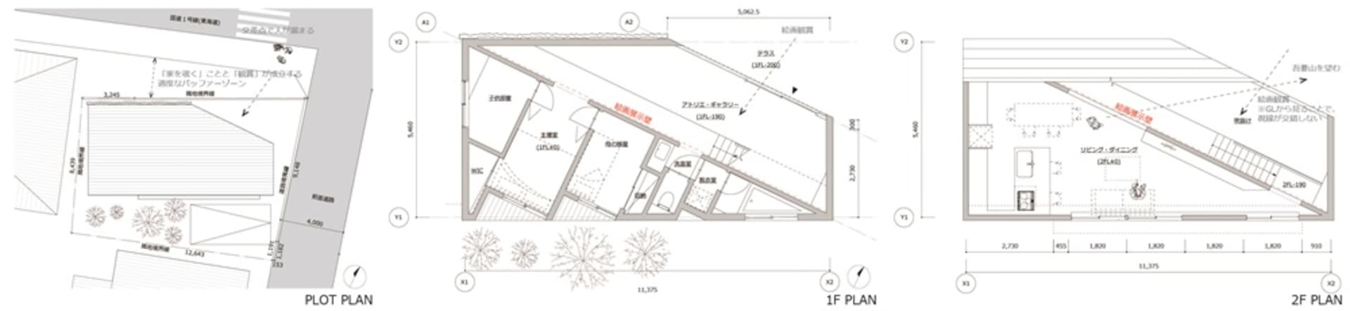 Floor plan of a modern interior design in paper form