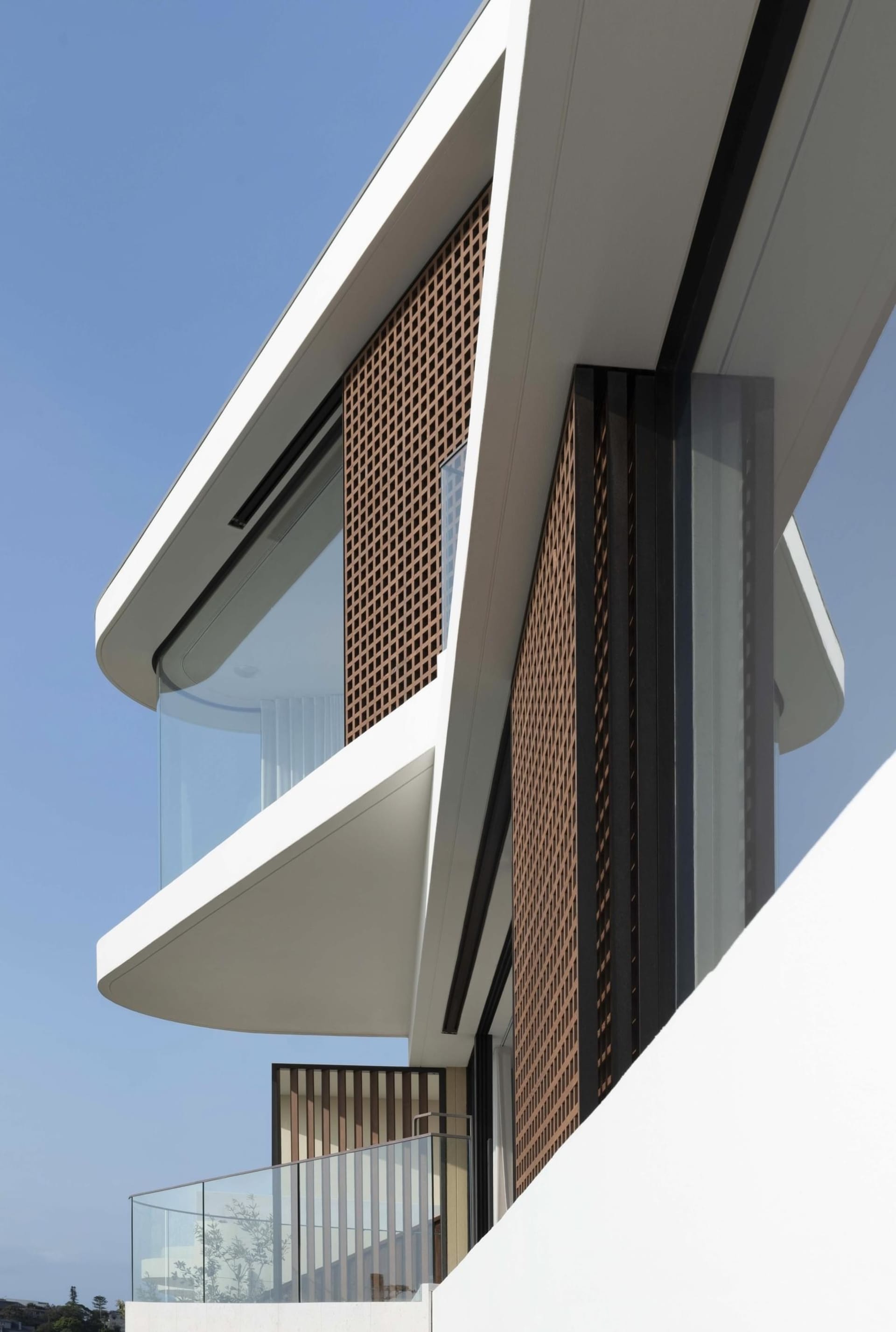 Modern metal architecture exterior detail