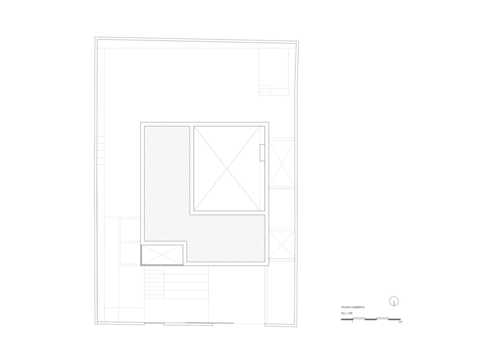 現代室內設計配置的2D建築圖