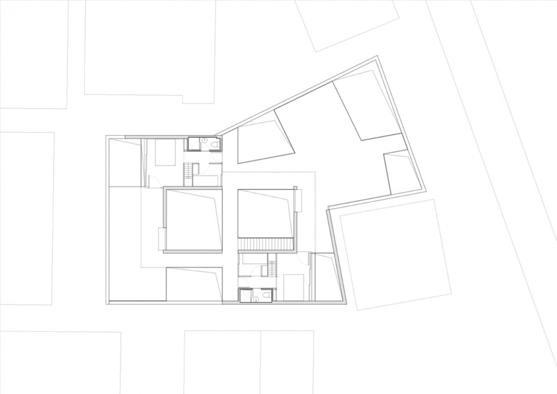 Modern residential floor plan with detailed room layout and dimensions.