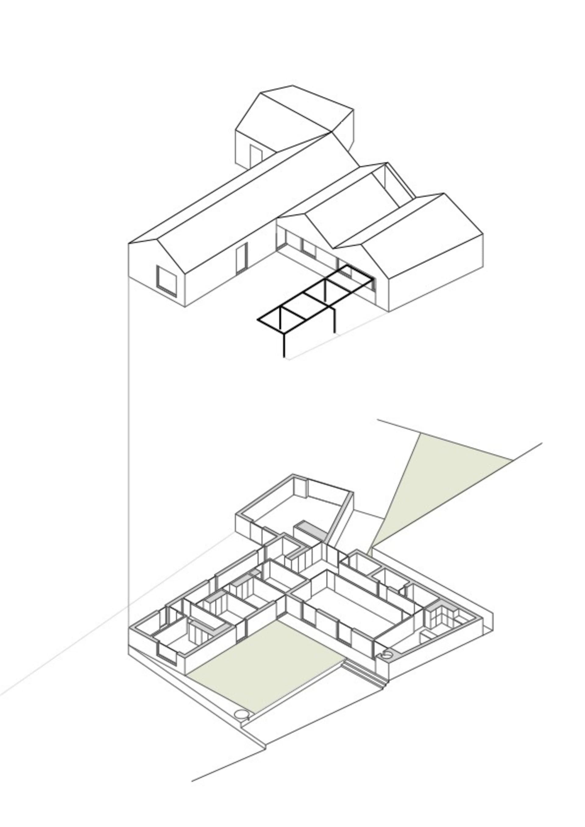 現代住宅建築藍圖,由紙張材質製成