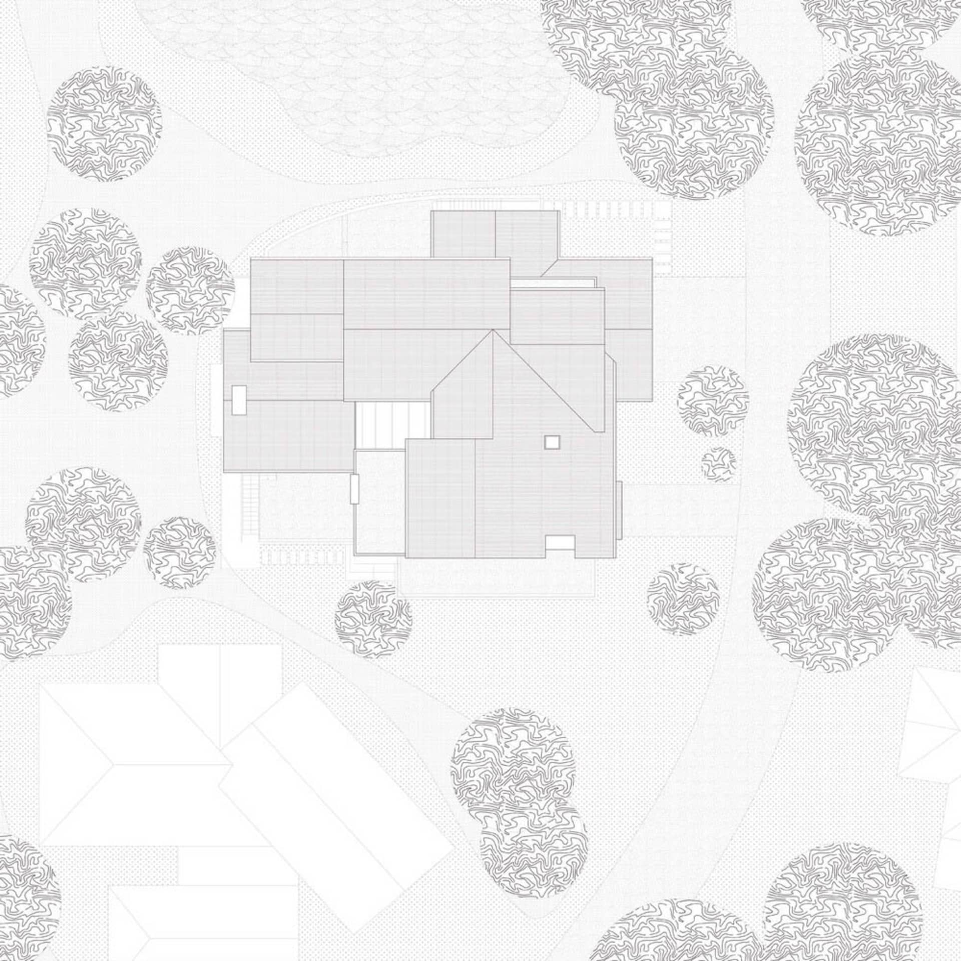 A detailed architectural floor plan of a house.