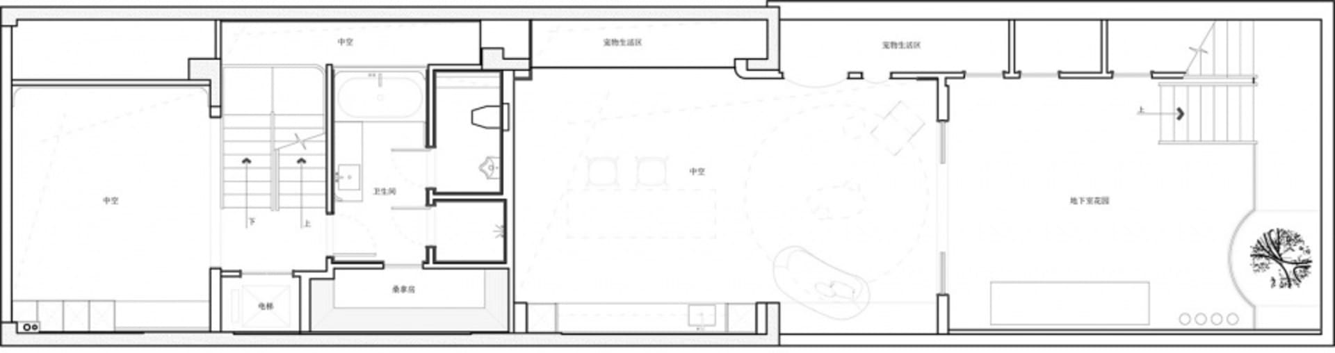 詳細的2D建築平面圖，展示現代住宅的房間、牆壁、窗戶與門的配置