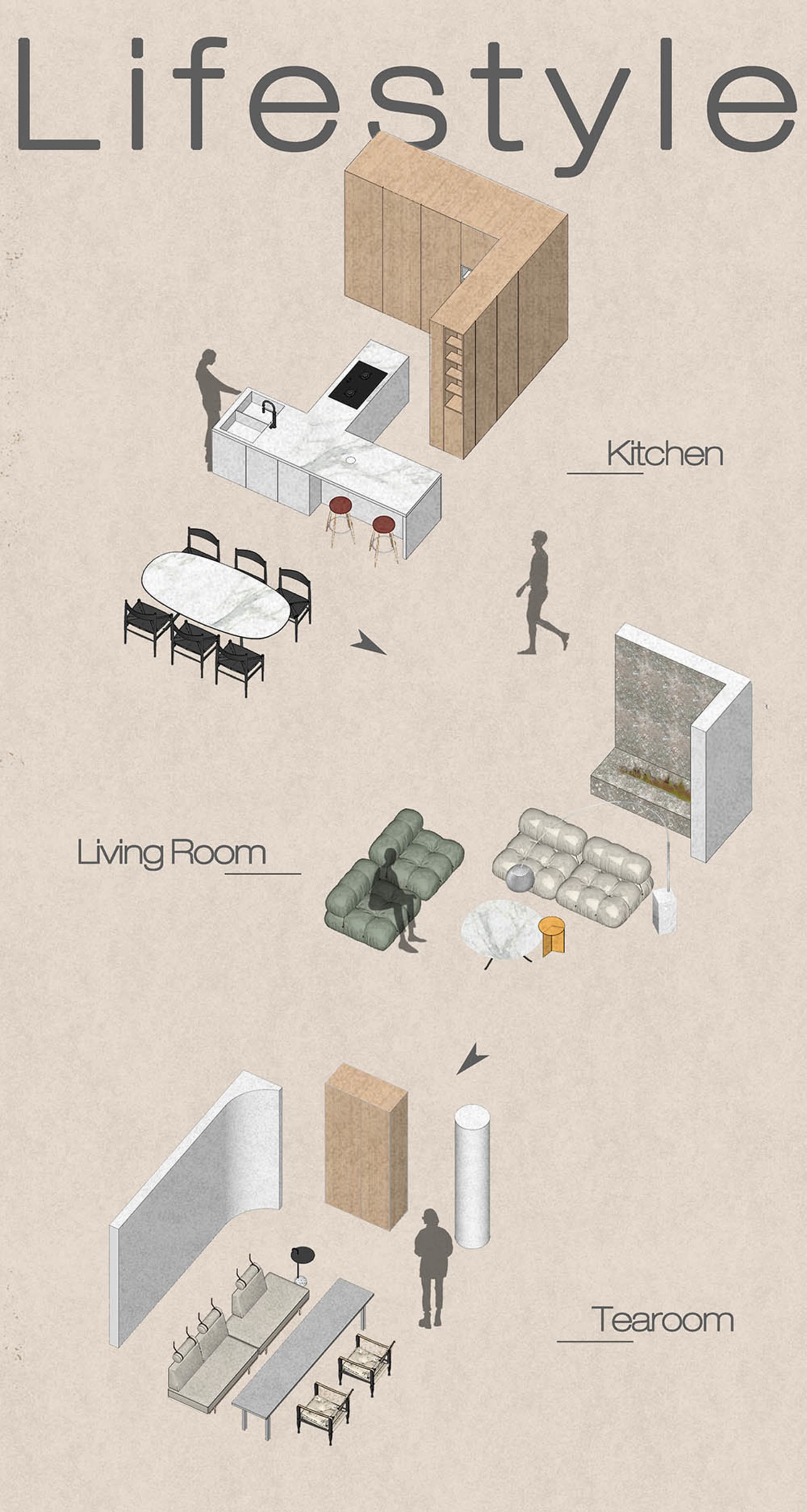 Minimalist living room with furniture and decor