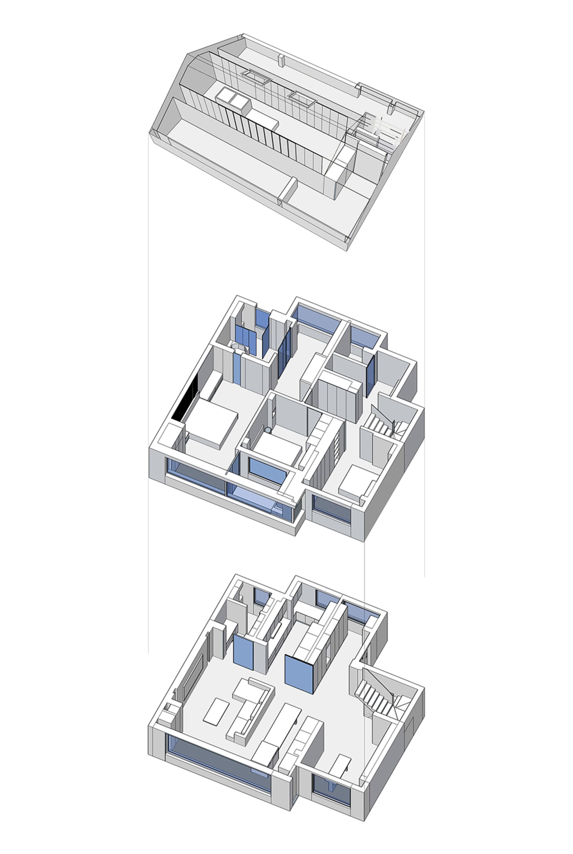 現代住宅平面圖，展現當代建築設計與現代建材。