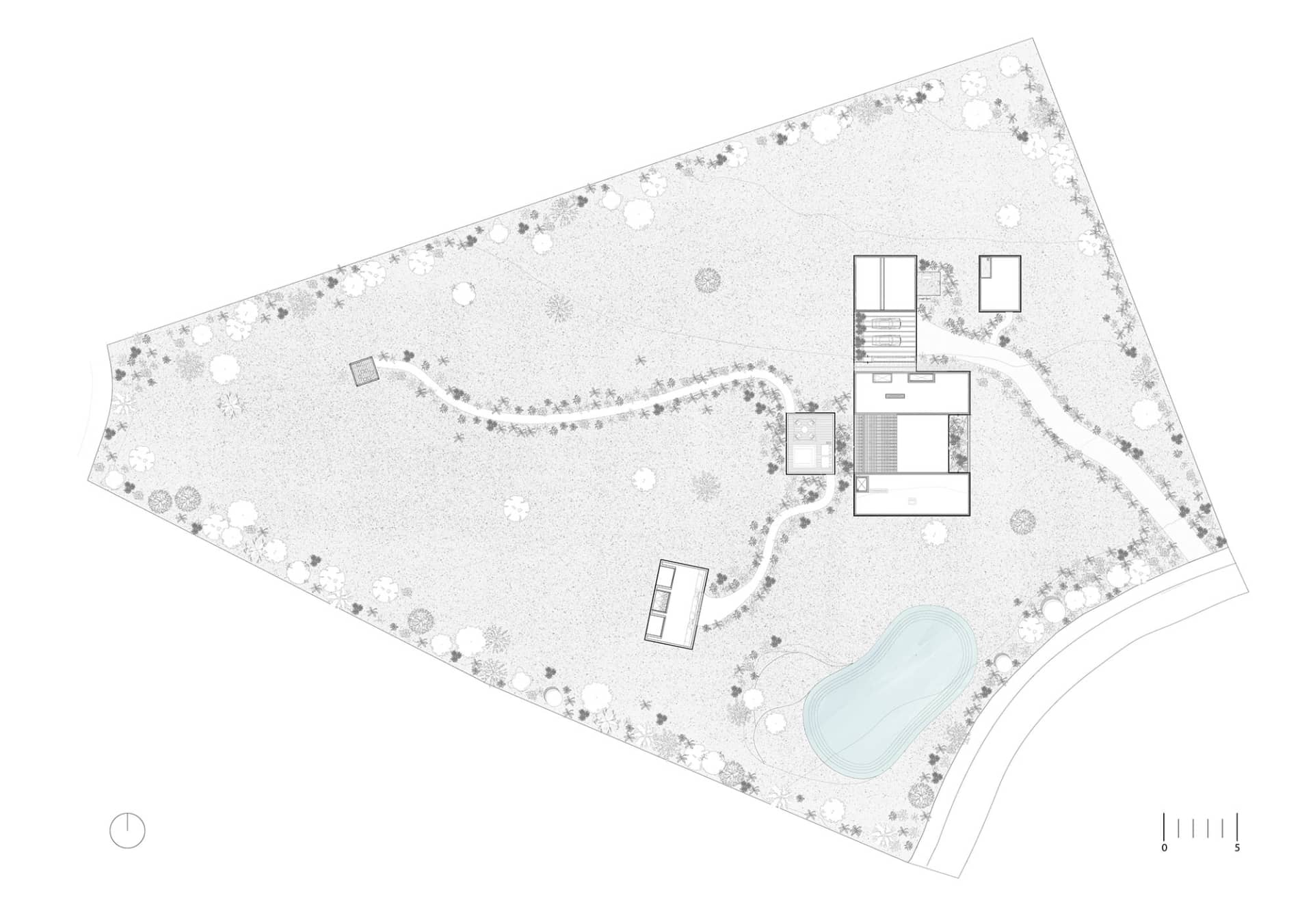 Floor plan of a modern residential layout.