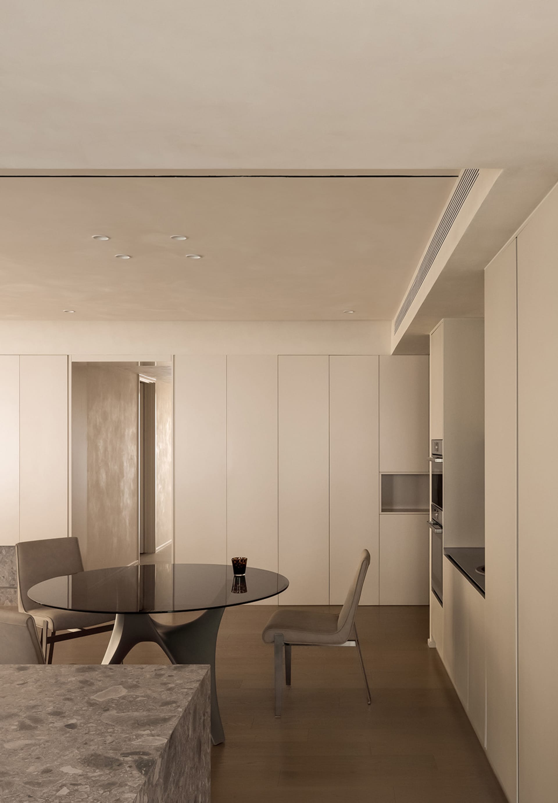 Modern Minimalist Kitchen with Concrete Details | Feel Design