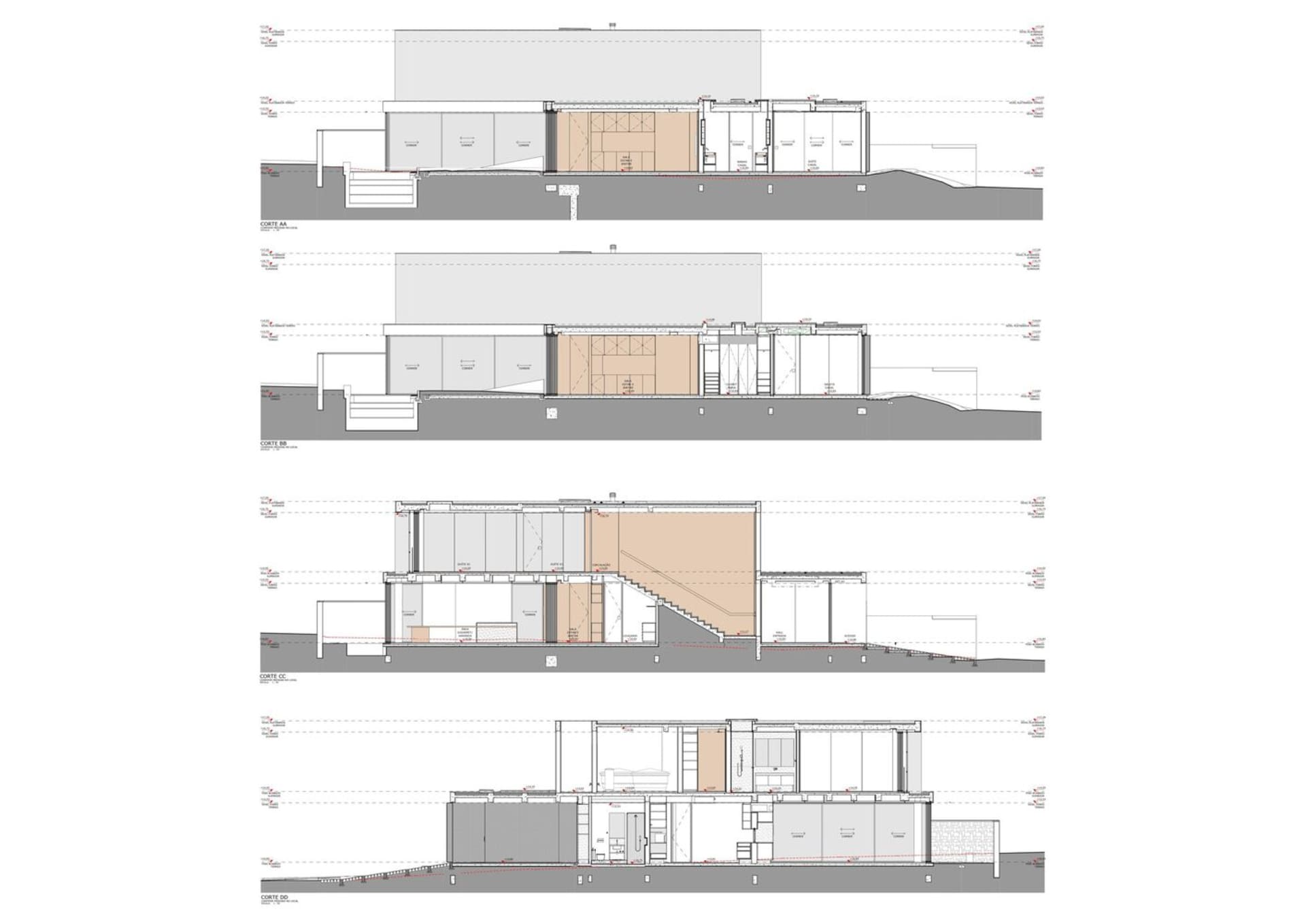 An architectural blueprint depicting a modern interior design plan.