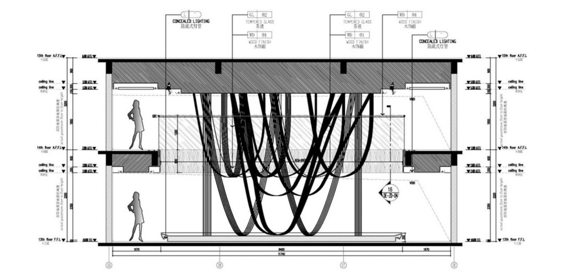 Interior Design Structural Section Plan | Feel Design