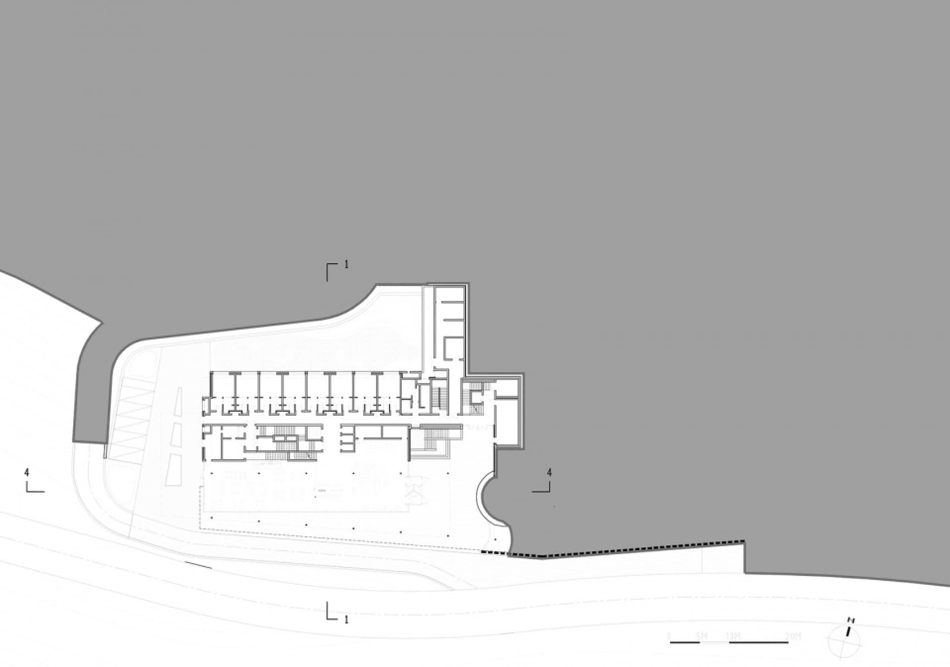 現代建築的平面圖技術建築圖紙。