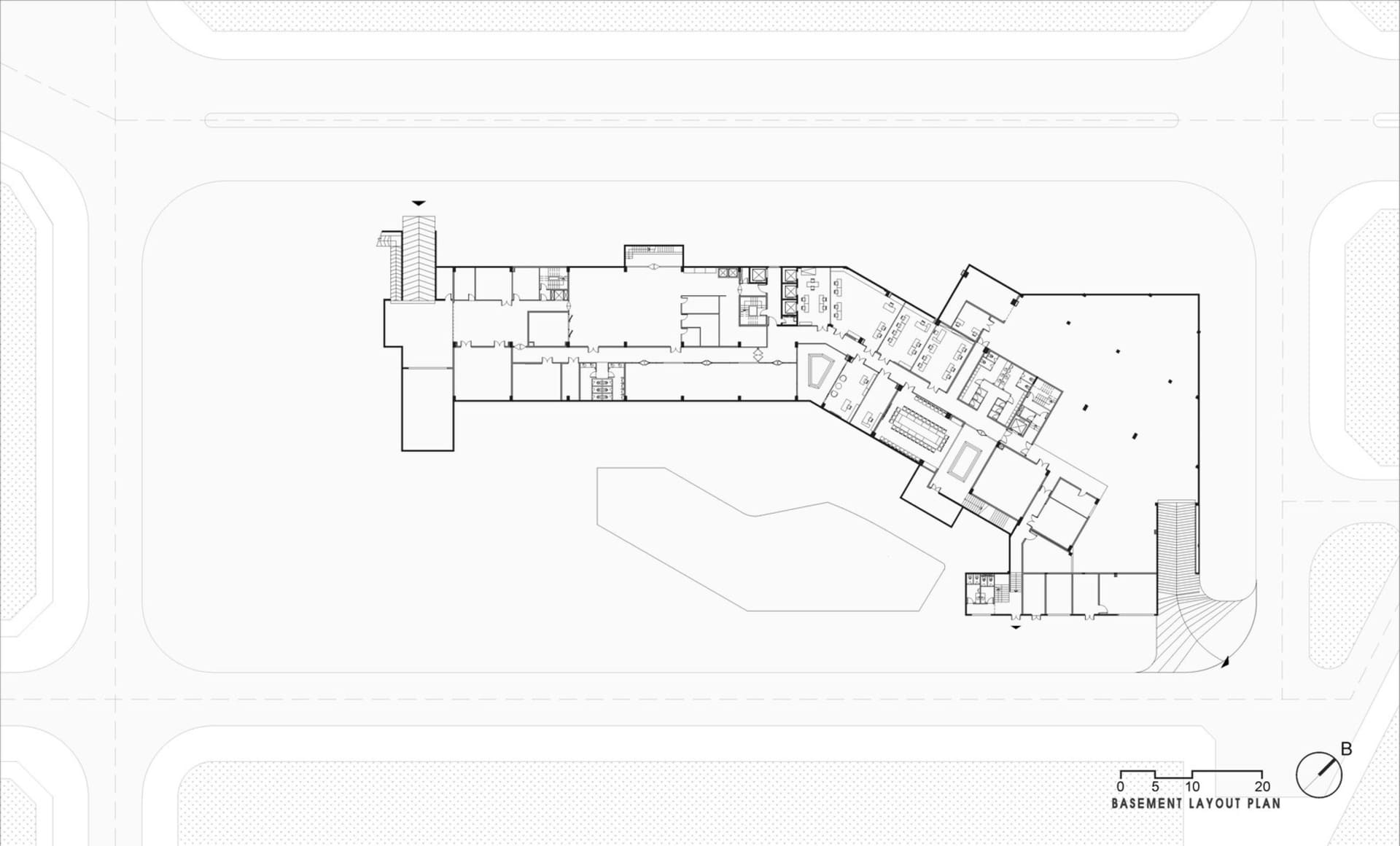 建築平面配置的2D建築圖