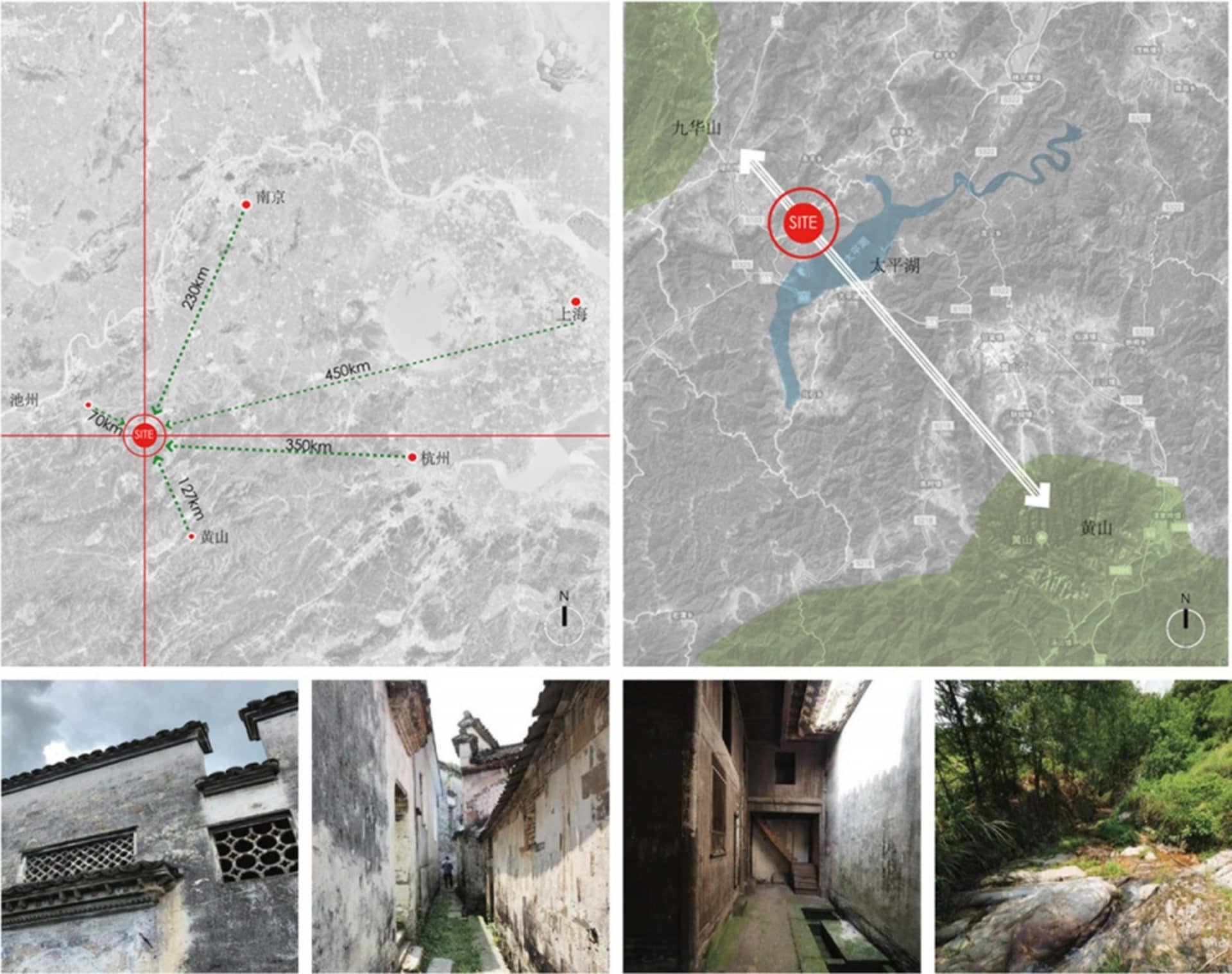 展示歷史地點與廢棄建築的地圖和照片。