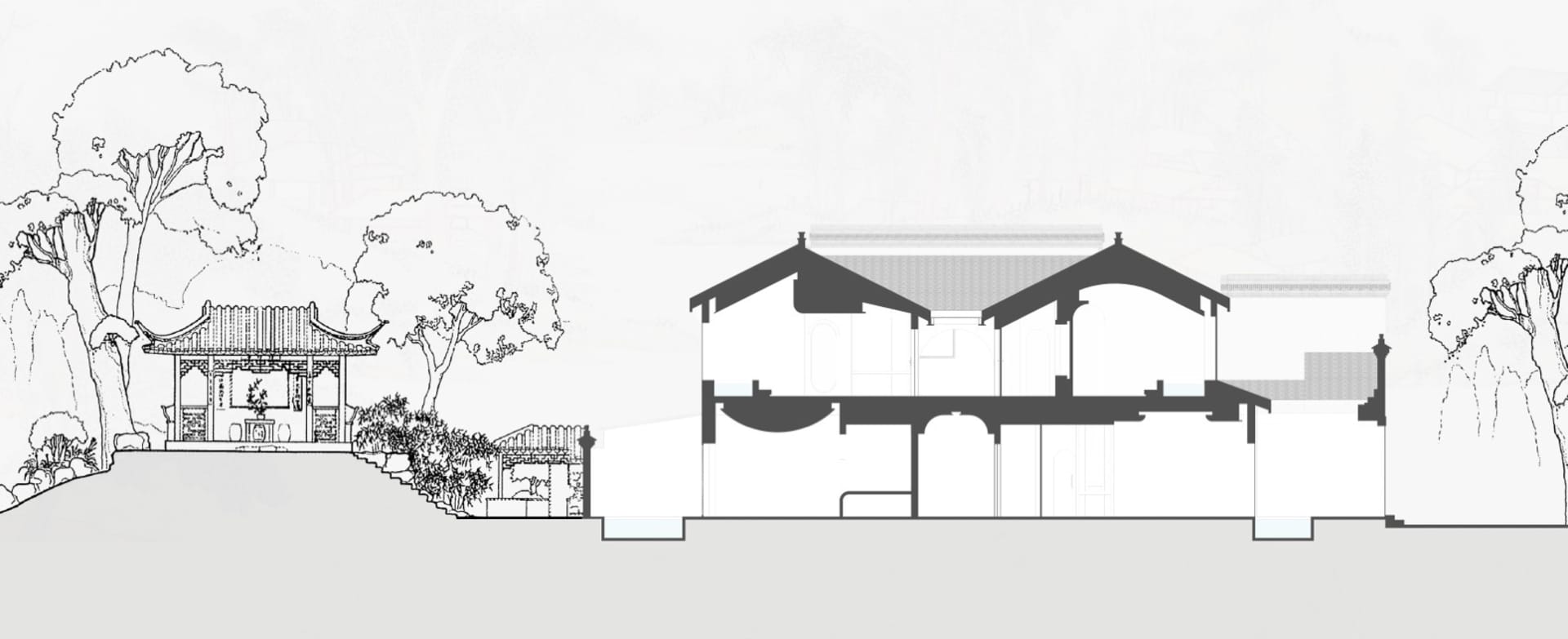 現代磚造住宅的3D建築渲染圖，呈現當代設計風格。