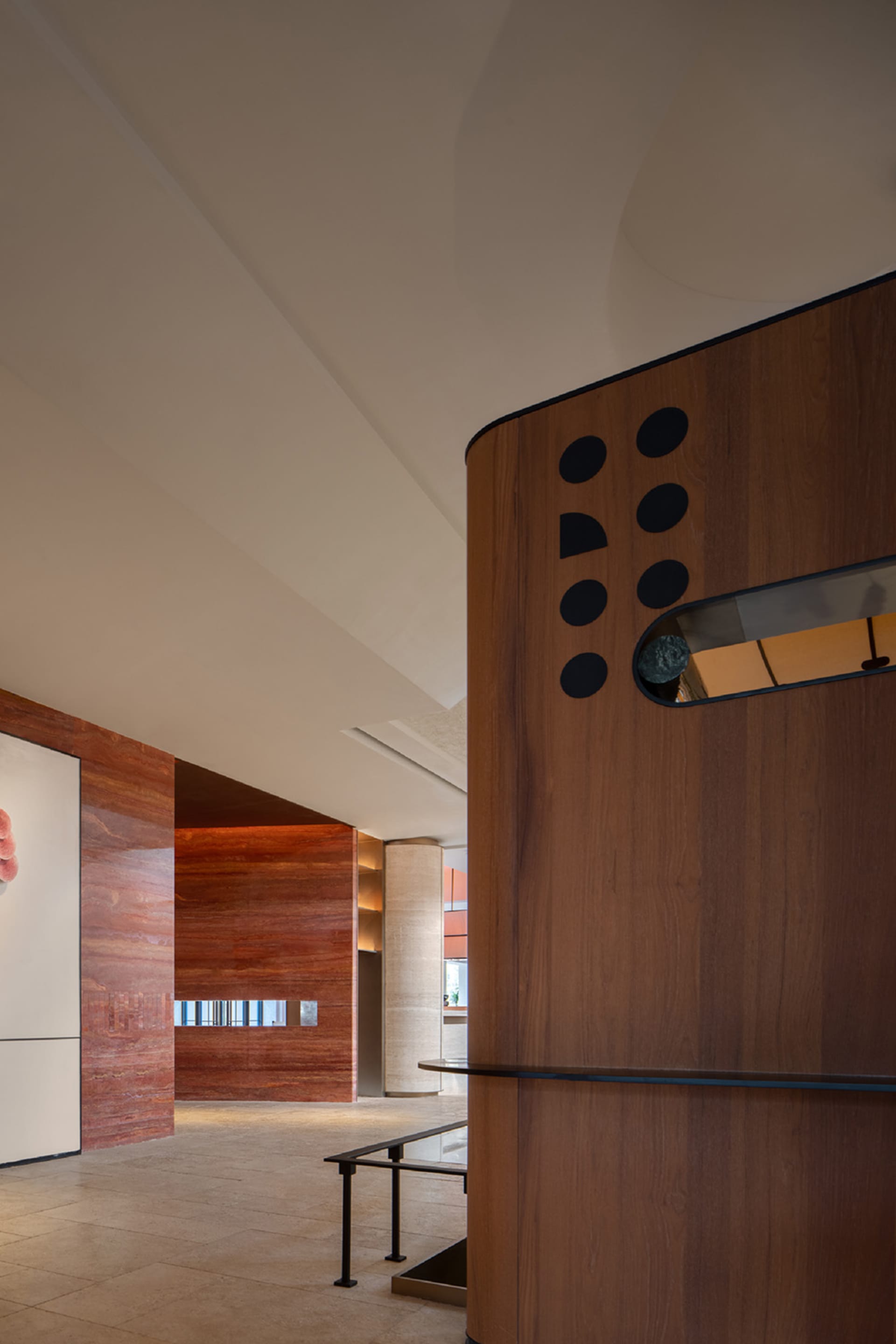 Modern interior design featuring wood panels