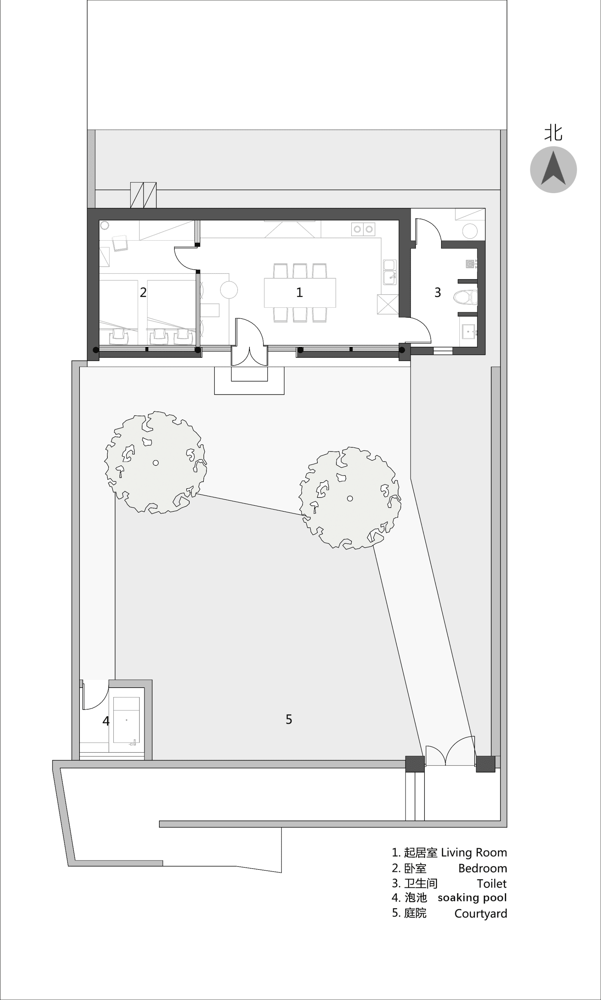 住宅平面圖，展示房屋的整體配置與各個房間。