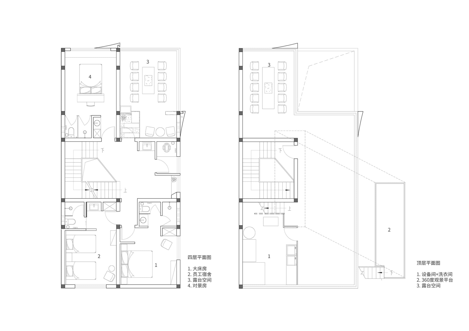 住宅一樓平面圖，顯示各房間與家具配置。