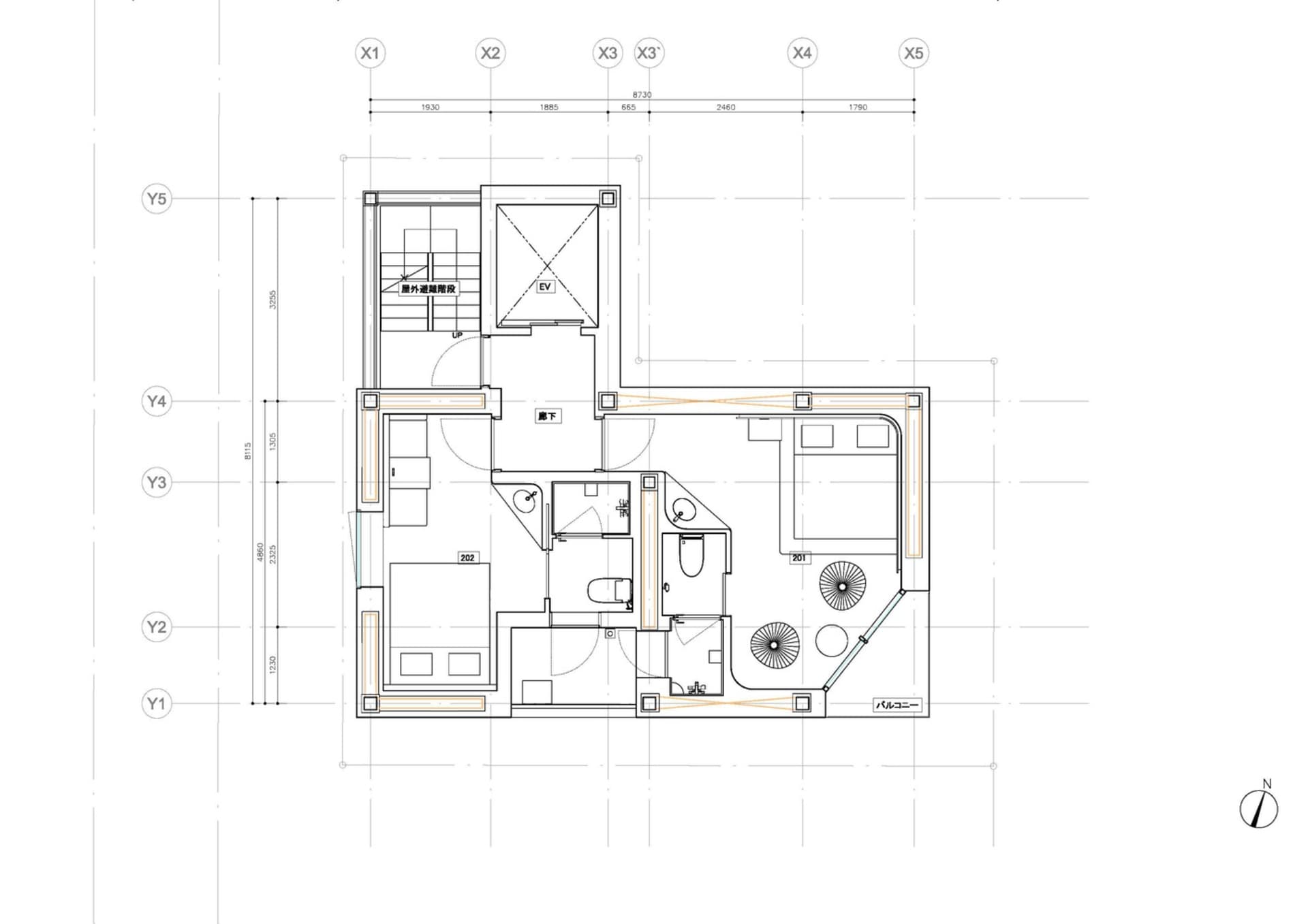 A detailed architectural floor plan with dimensions, rooms, and labels.