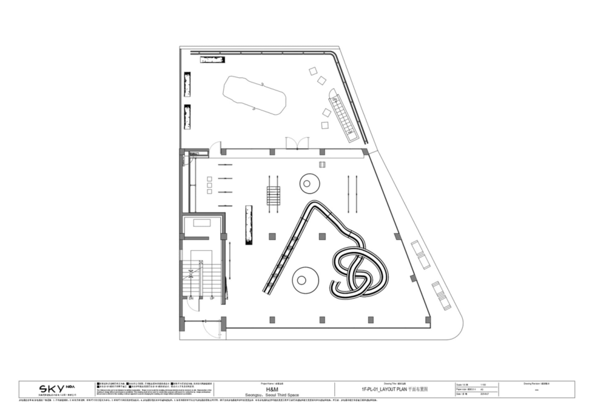 現代建築室內的金屬元素2D建築圖