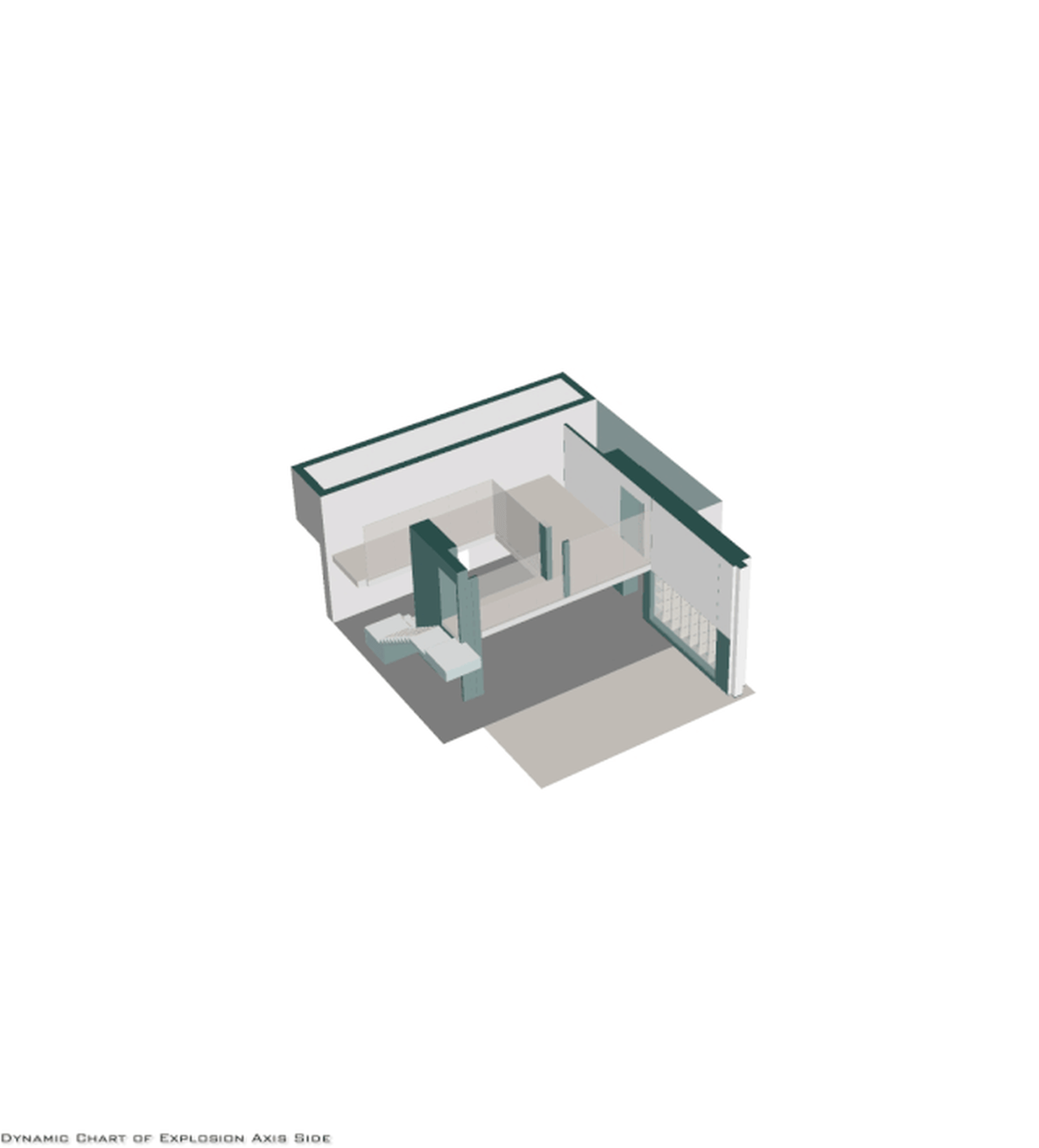 Modern kitchen with granite countertops and floor plan layout.
