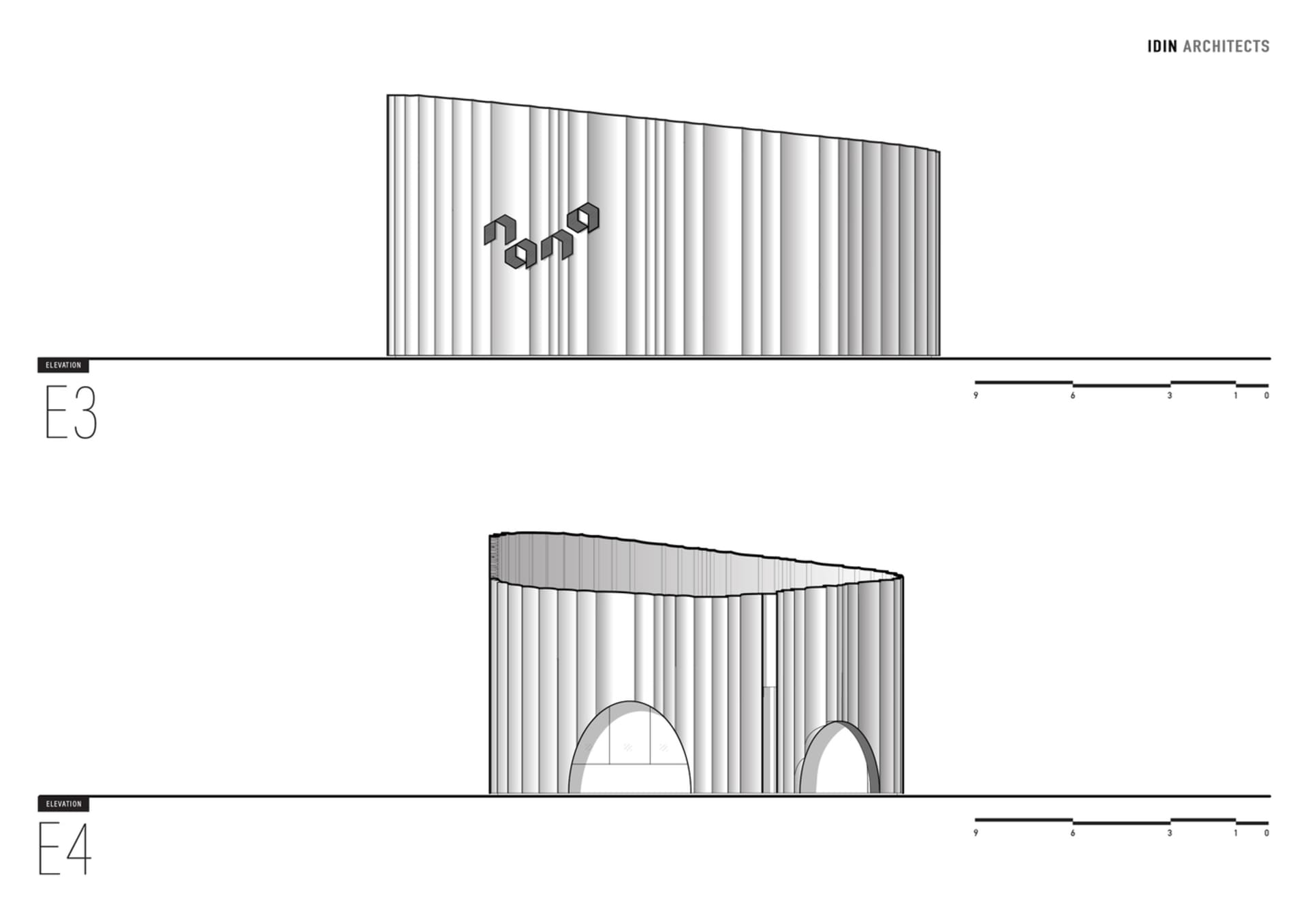 Top-down view of a house with a mix of modern and traditional elements, featuring a concrete structure and detailed floor plan