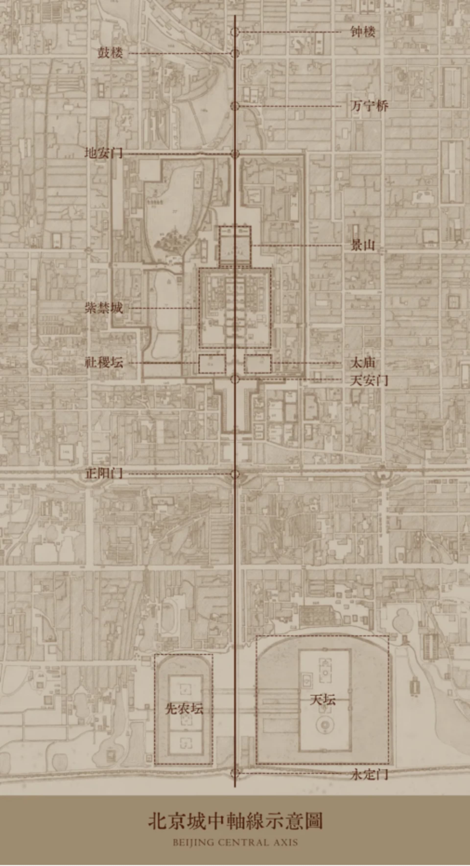 Black and white map of an ancient city with various buildings and streets, showcasing its layout and design