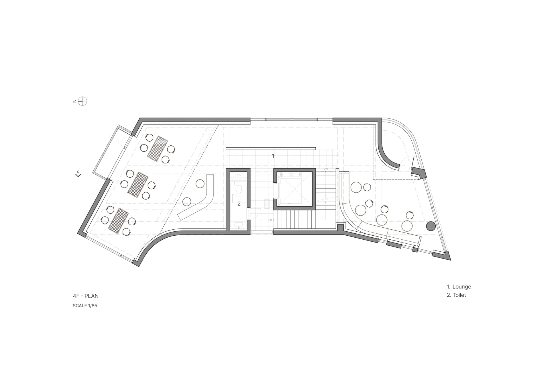 A modern office space with multiple chairs placed throughout a large open area, featuring a focus on functionality and comfort
