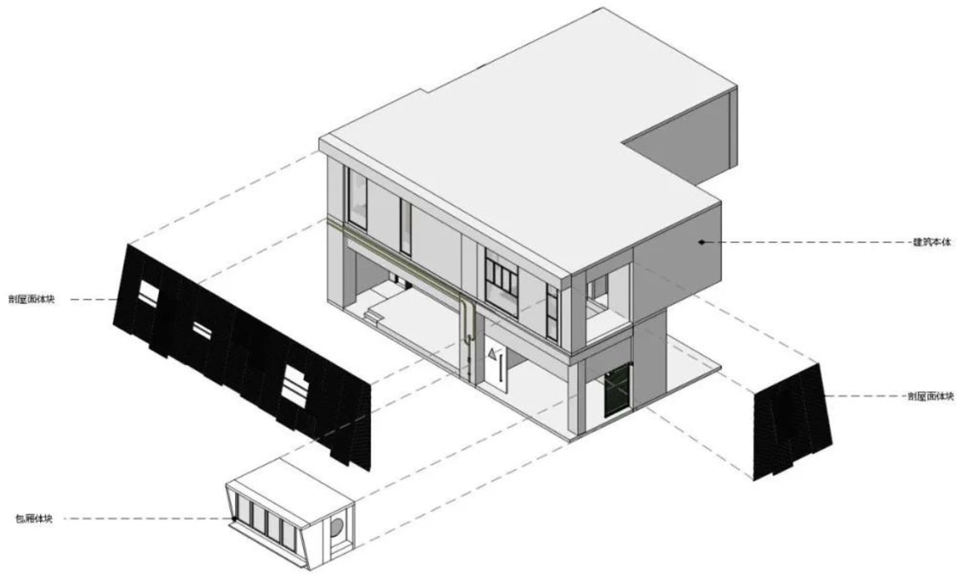 A spacious and well-organized living area with a couch, dining table, chairs, refrigerator, sink, and bed, showcasing a functional and comfortable interior design