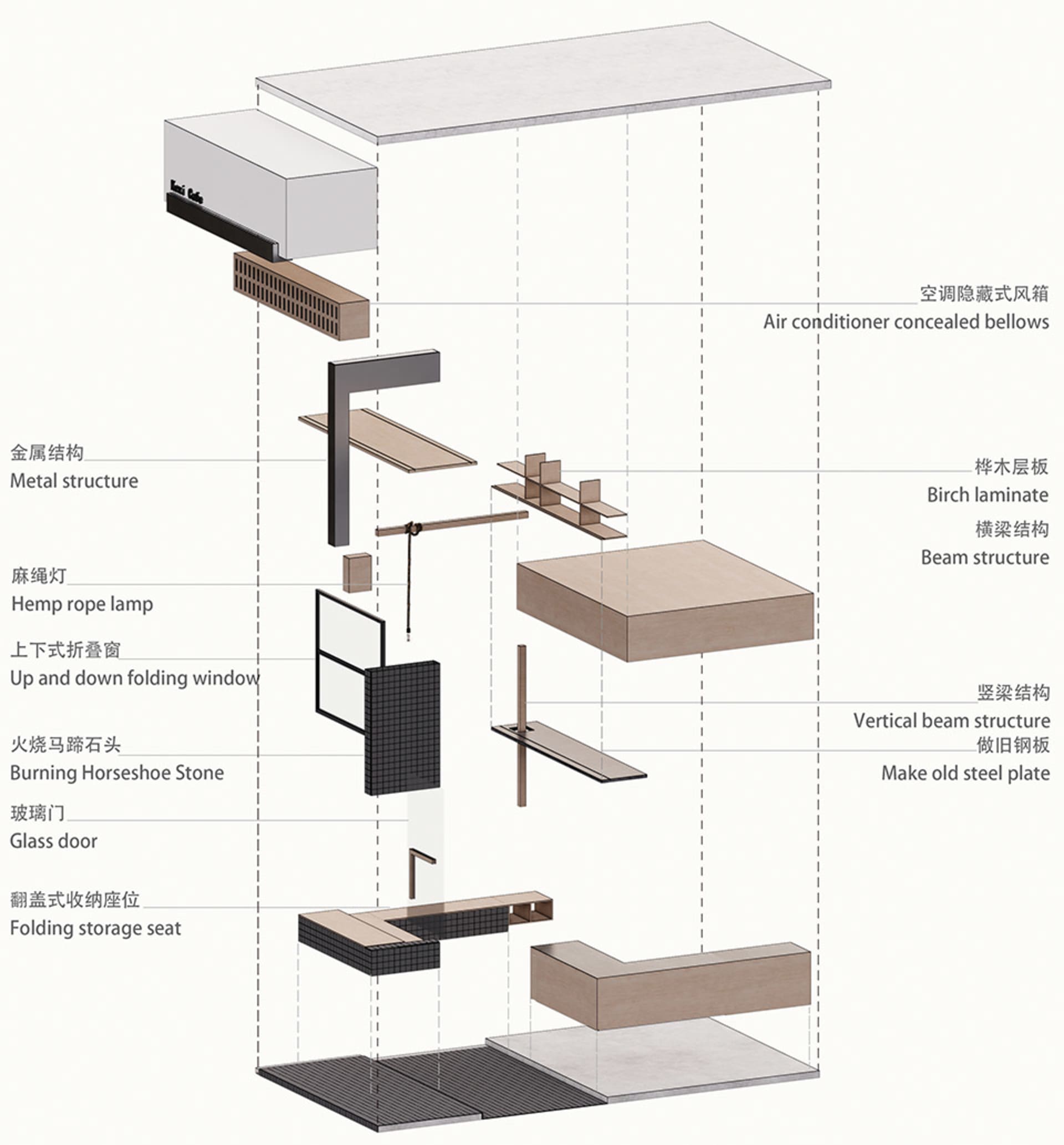 現代多層住宅設計，採用混凝土與玻璃材質，並透過窗戶引入充足自然光線