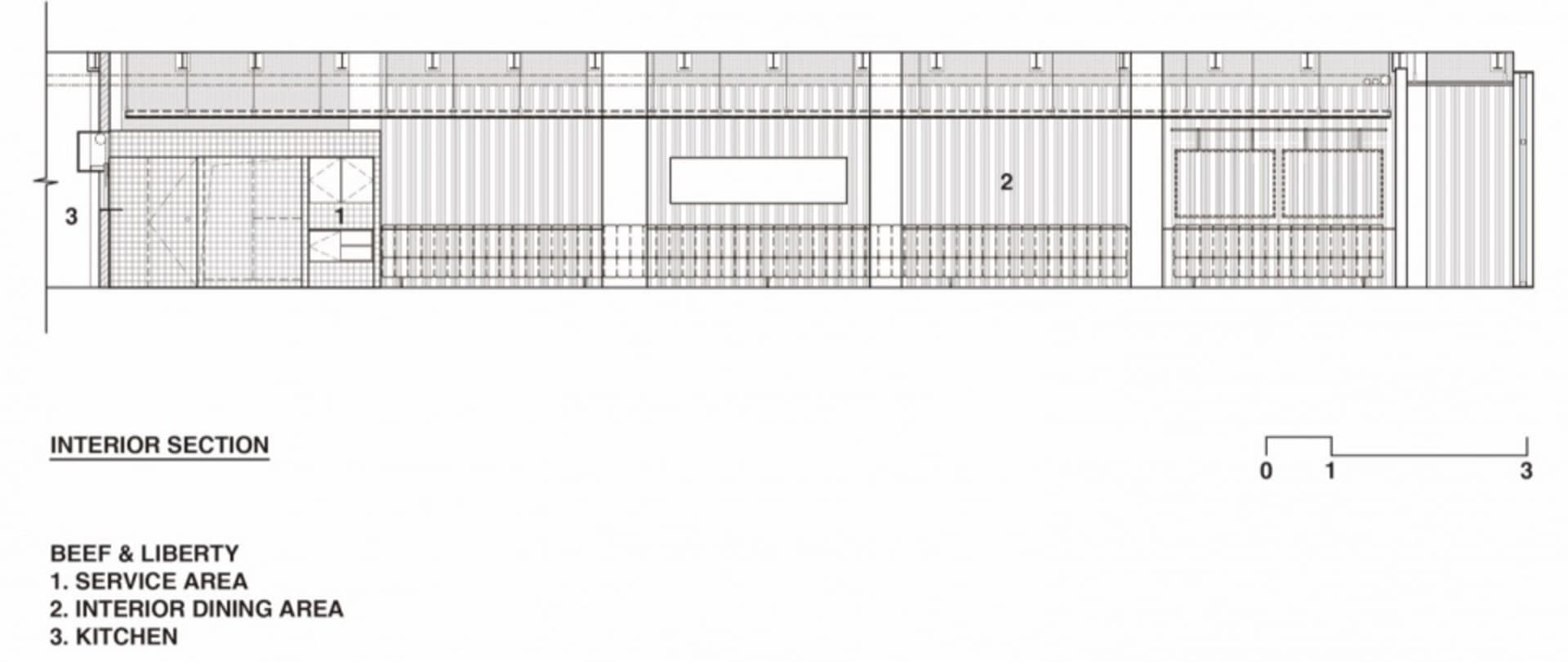 寬敞開放空間配以混凝土牆、標示房間及現代工業風格