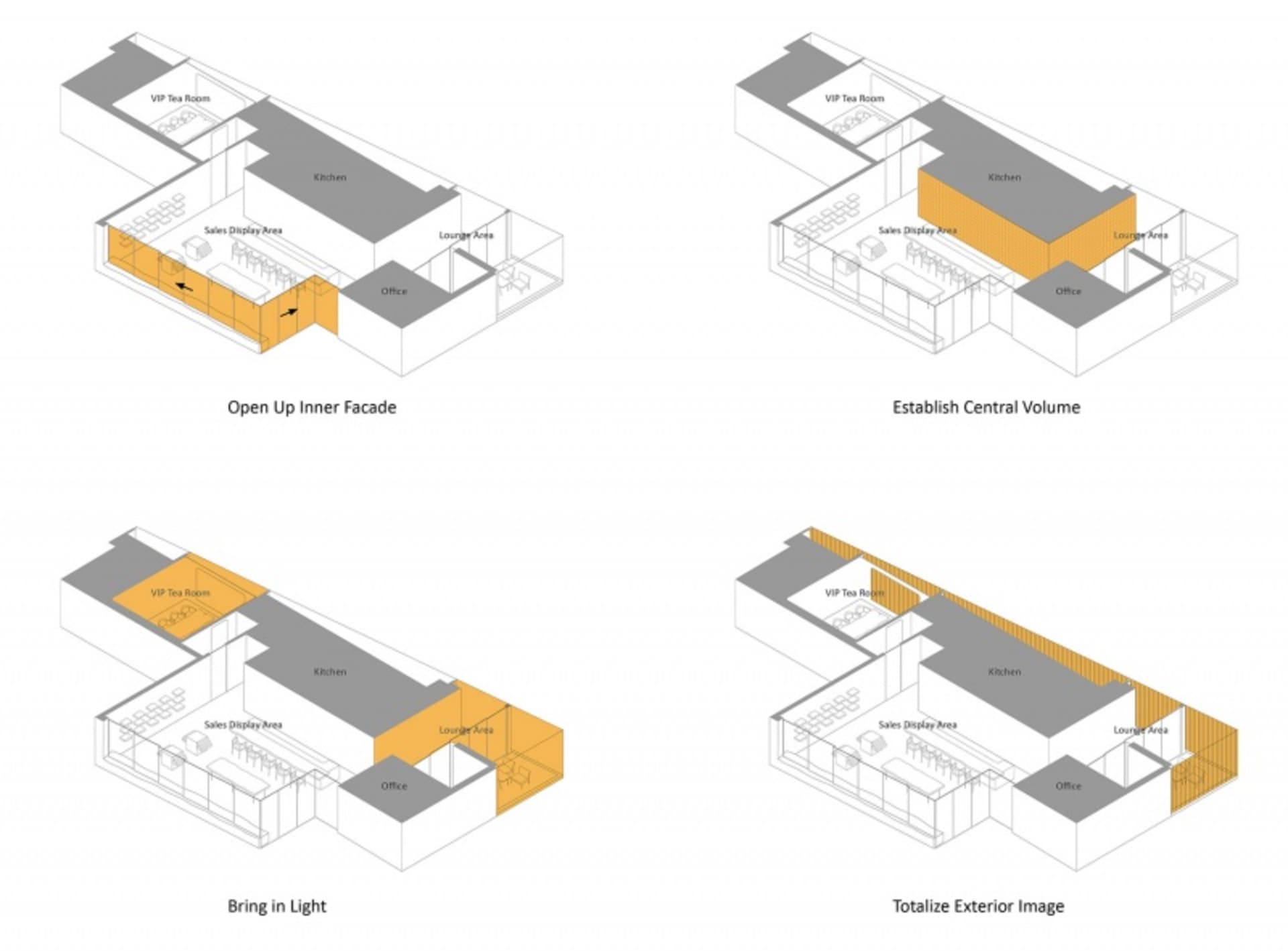 Well-lit office space with chairs and dining tables, natural light from windows, and multiple views of the layout