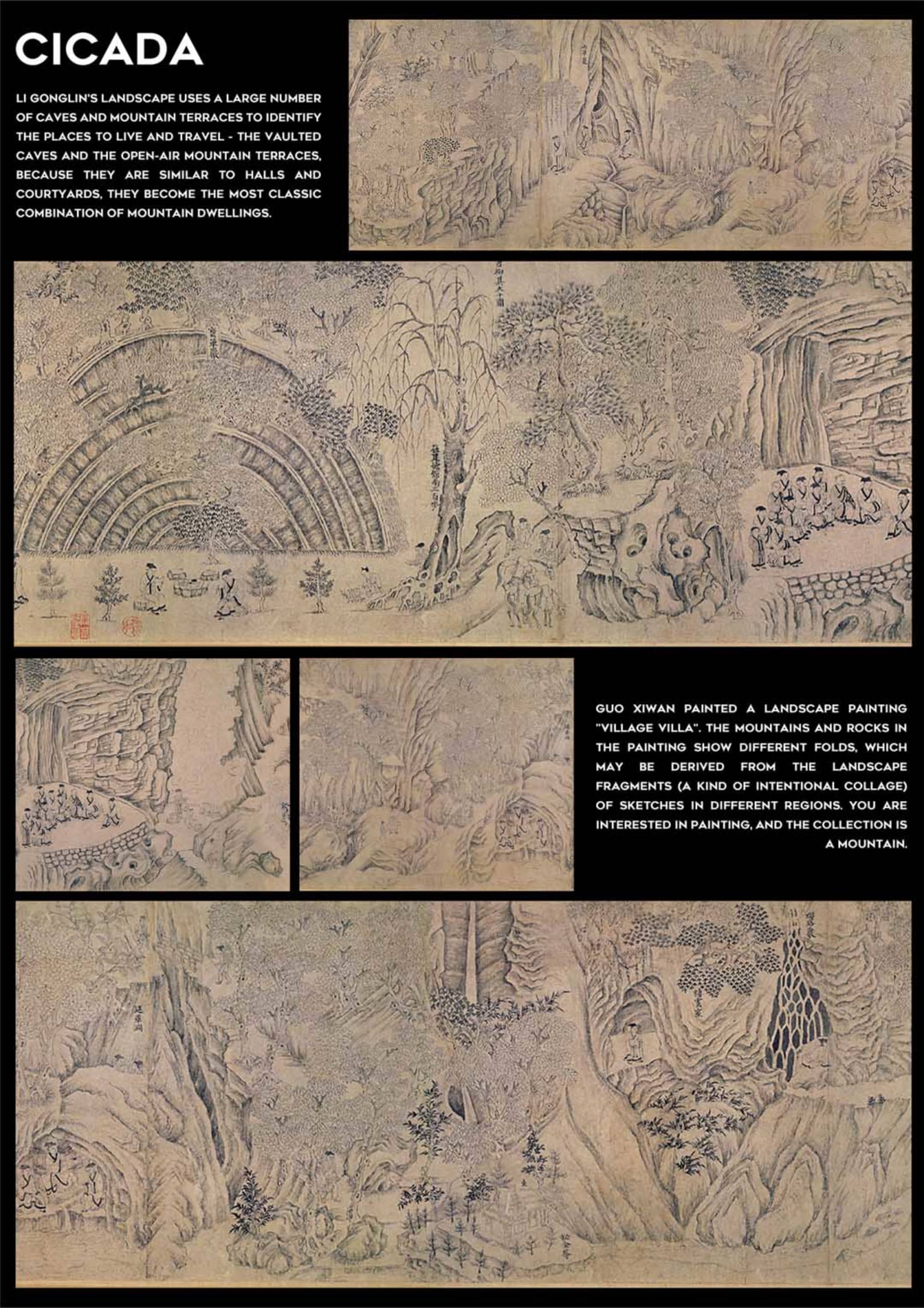 一座展現多樣風格與技法的藝術畫廊，包含亞洲繪畫與風景藝術