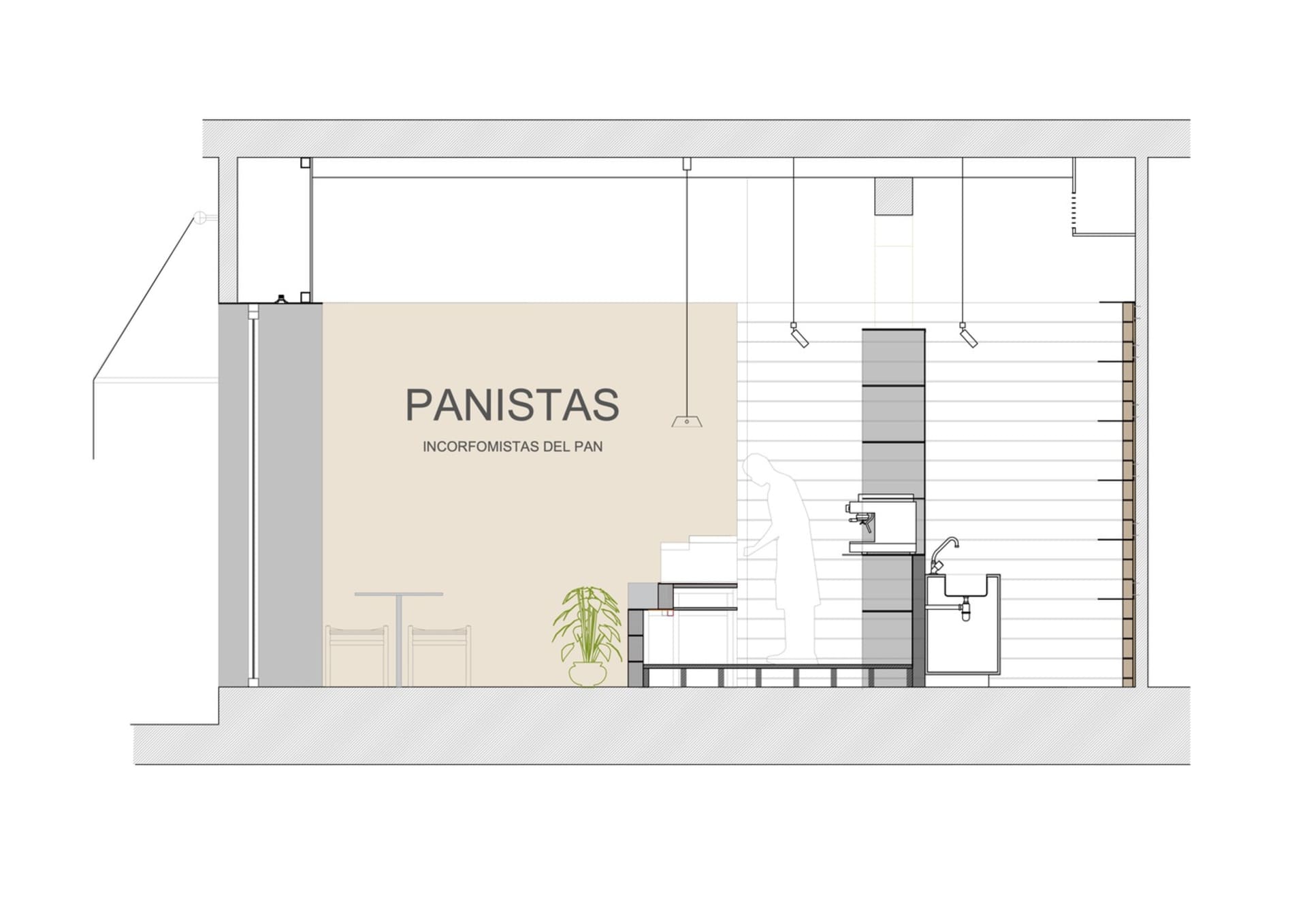 A modern kitchen with white walls, wooden furniture, and various appliances, creating a bright and inviting atmosphere for cooking and socializing