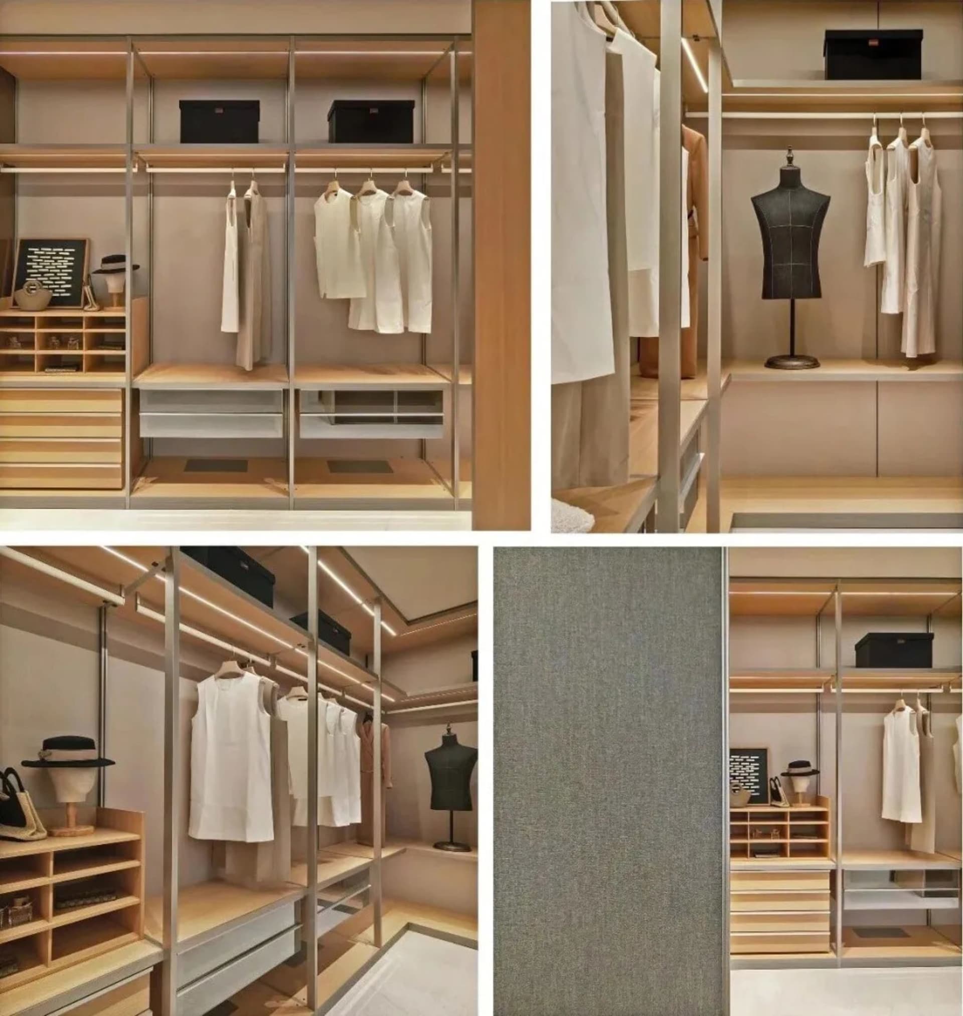 A simple bedroom with a wooden floor and a metal closet, showcasing a functional space with a focus on the closet