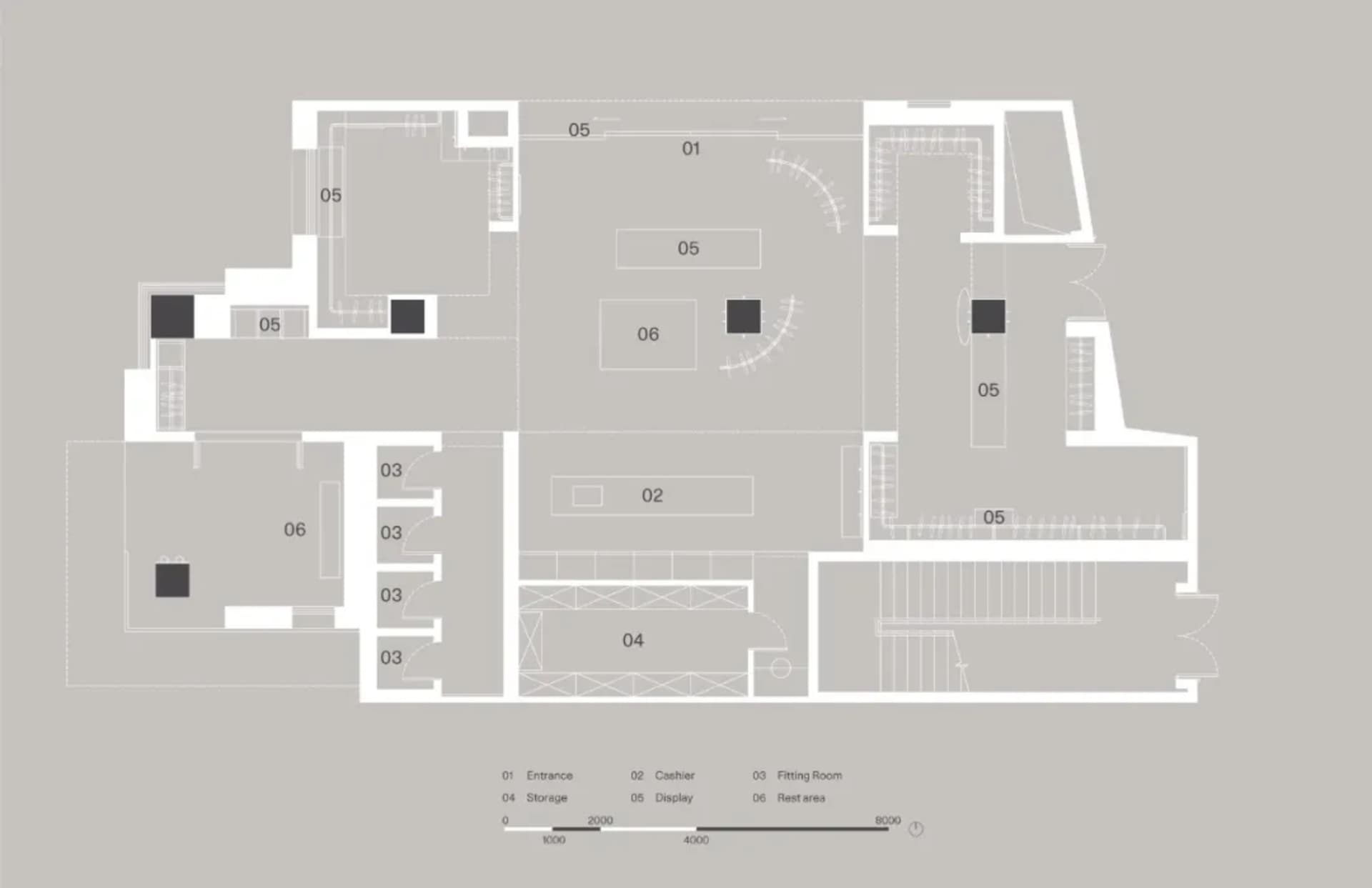 2D floor plan of a residential building with a simple and straightforward layout, featuring rooms and their dimensions