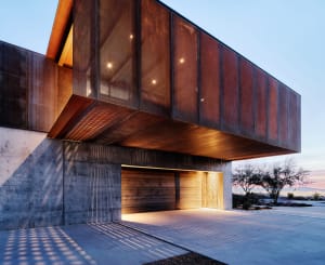 A modern building constructed with concrete materials.