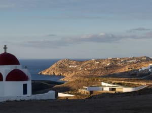 Residential houses on a cliffside