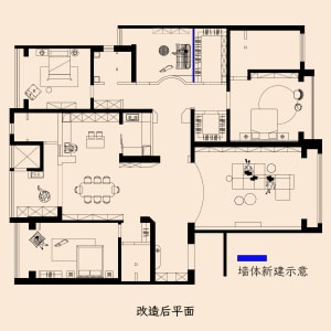 Modern interior design showcasing a contemporary floor plan in an office space.