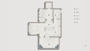 Modern house architecture and interior design plan showcasing floor layout and functional zones.