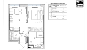 Floor plan of a modern apartment