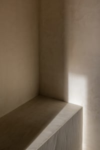 Concrete interior space in a minimalist design style