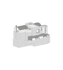 Modern residential architecture with brick exterior.