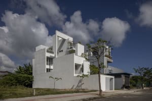 Modern building made of concrete.