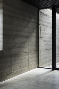 Concrete lobby with minimalist design
