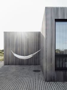 Modern minimalist wooden cladding exterior of a residential building