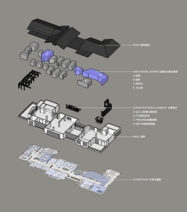 Modern office layout featuring steel and glass materials.