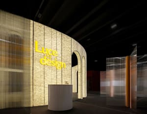 The storefront of a retail store with a metal facade and interior design elements.