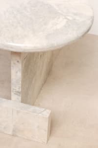Modern coffee table made of marble.