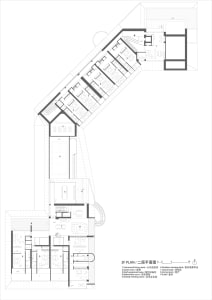 Detailed architectural floor plan of a building interior.