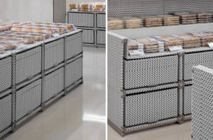 Structured panels used for retail display in a store